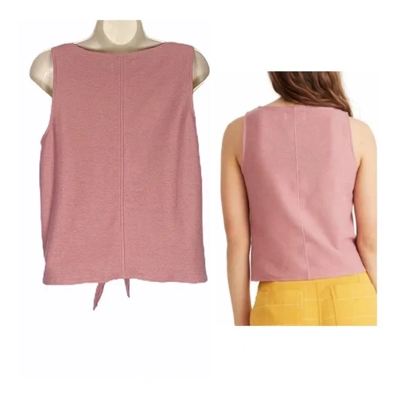 Madewell Texture & Thread Button-Front Tie Tank Top - Picture 2 of 12